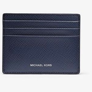 New MK Crossgrain Leather Tall card Case.